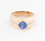 Bague Bague jonc or jaune saphir et diamant 58 Facettes 0