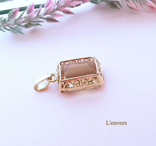 Pendentif Pendentif imposant citrine or jaune 58 Facettes AA 1635
