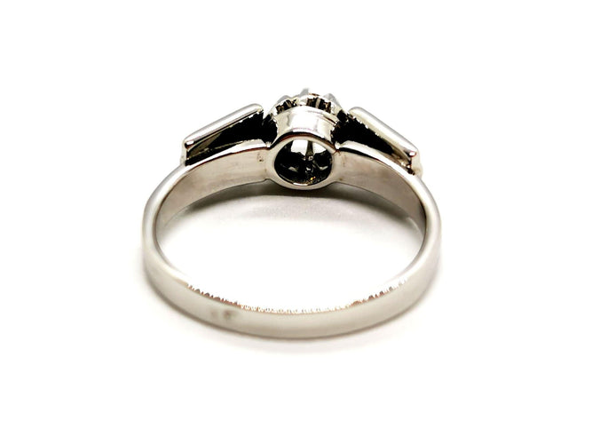 Bague 54 Bague Solitaire Or blanc Diamant 58 Facettes 1292388CN