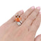 Bague 48 Bague Boucheron, "Eglantine", or, platine, diamants, émail. 58 Facettes 32973
