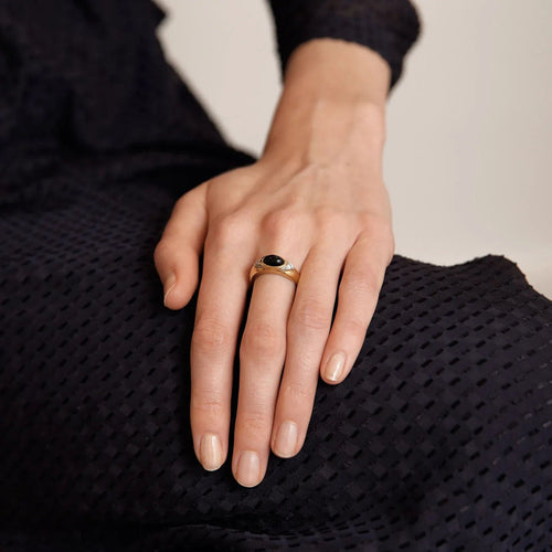Bague BAGUE ONYX & DIAMANTS 58 Facettes BO/220123 OP