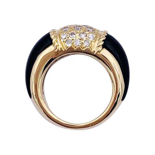 Bague 46 Bague Van Cleef & Arpels, "Philippine", or jaune, onyx. 58 Facettes 33254