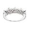 Bague 54 Bague Demi alliance Or blanc diamant 58 Facettes 2560257CN