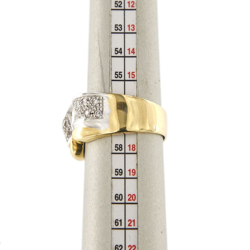 Bague 59 Bagues ruban 2 ors diamants 58 Facettes 14836