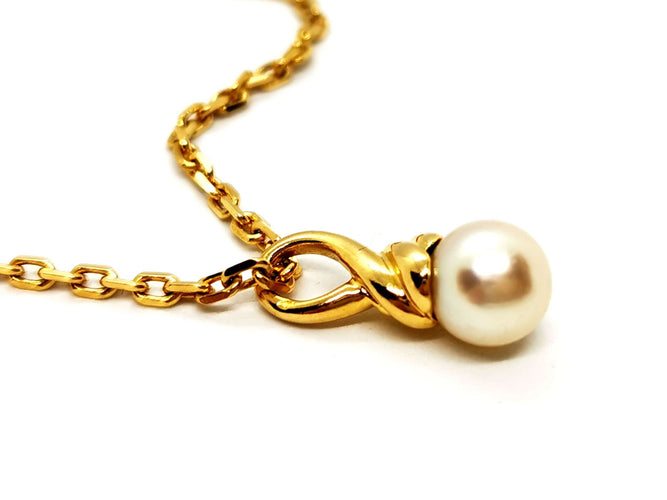 Collier Collier Chaîne + pendentif Or jaune Perle 58 Facettes 1468787CN