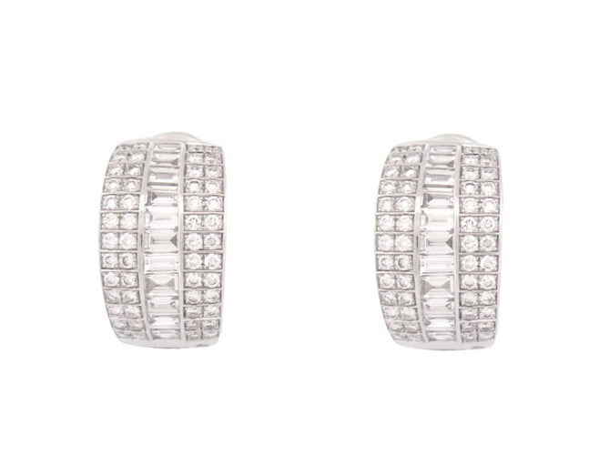 Boucles d'oreilles boucles d'oreilles MESSIKA creoles liz or blanc 18k diamants 1.7ct 58 Facettes 247651