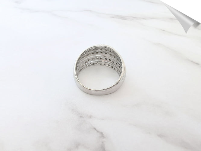 Bague Bague Jonc bombé Diamants 0,50ct 58 Facettes AA 1558