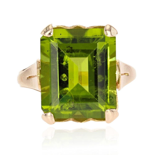 Bague 56 Bague péridot et or jaune ancienne 58 Facettes 21-546