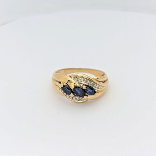 Bague 55 Bague 2 ors diamants et saphirs 58 Facettes 28791
