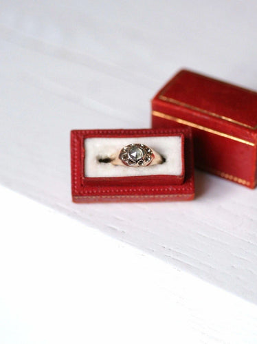 Bague jonc Victorienne ancienne en or et diamant 58 Facettes