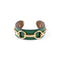 Bracelet HERMES - Bracelet  en cuir et métal doré 58 Facettes 1