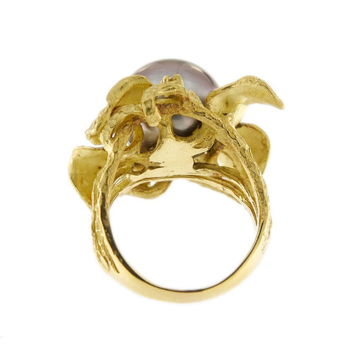 Bague 55 Bague perle de Tahiti et diamants 58 Facettes 34228