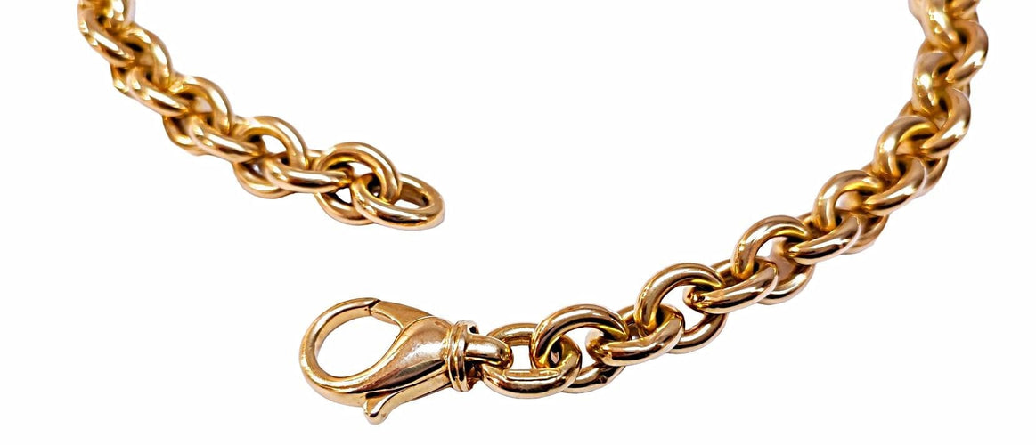 Collier Collier or jaune maillons ovales 58 Facettes RA-324/3
