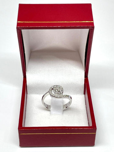 Bague Bague tourbillon or blanc diamants 58 Facettes