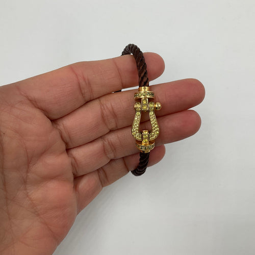 Bracelet FRED - Bracelet Force 10 Or jaune Saphirs 58 Facettes