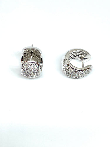 Boucles d'oreilles Boucles d’oreilles cocktail en or blanc 58 Facettes