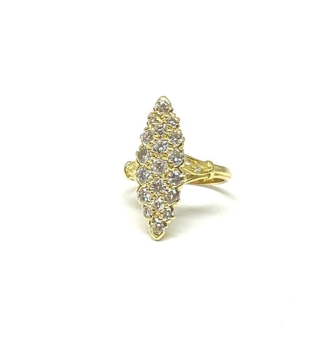 Bague Bague marquise or jaune et diamants 58 Facettes