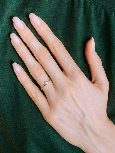 50 Bague Solitaire Saphir Blanc et Or Blanc 58 Facettes