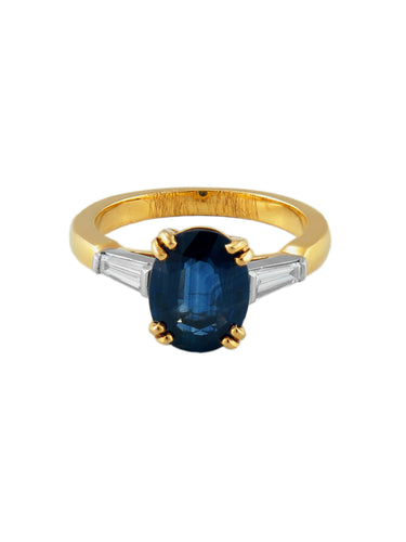 Bague Bague or jaune Saphir de Siam 58 Facettes C166