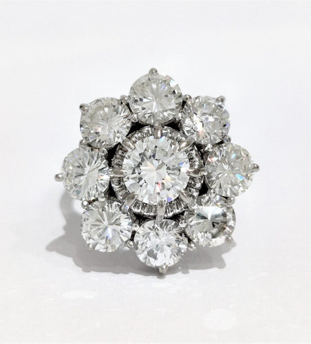 Bague 53 Bague or blanc marguerite diamants 58 Facettes 1-881/1
