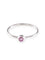 50 Bague Solitaire Saphir Rose et Or Blanc 58 Facettes