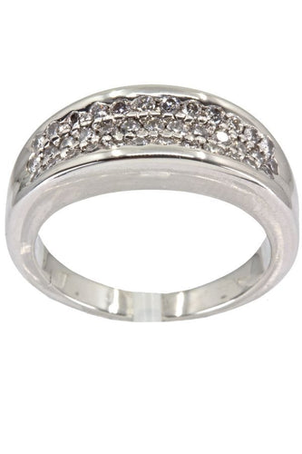 Bague 51 BAGUE MODERNE PAVAGE DIAMANTS 58 Facettes 039321