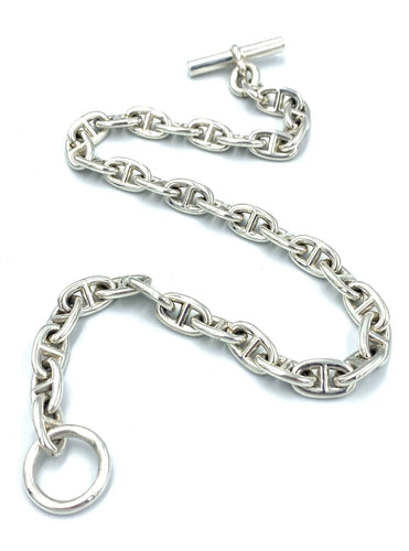 Collier HERMÈS. Collier chaîne d’ancre argent moyen modele 58 Facettes