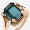 Bague 51 Bague rétro tourmaline indigolite en or 58 Facettes 23-004