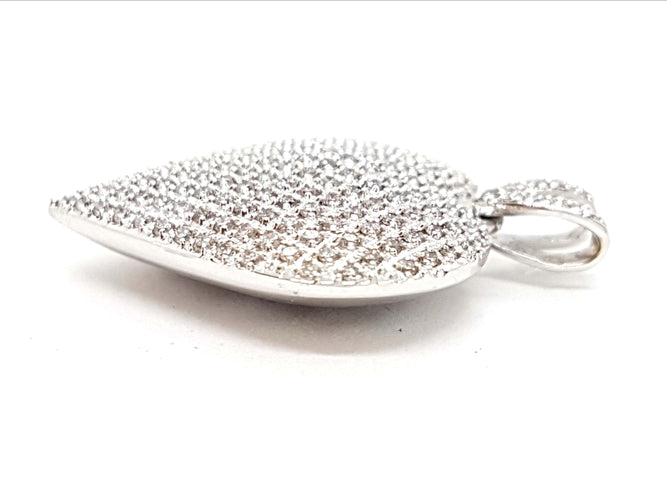 Pendentif Pendentif Coeur Or blanc Diamant 58 Facettes 06411CD
