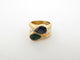 Bague 49 bague toi & moi 49 en or jaune 18k emeraude saphir et diamants 58 Facettes 253447