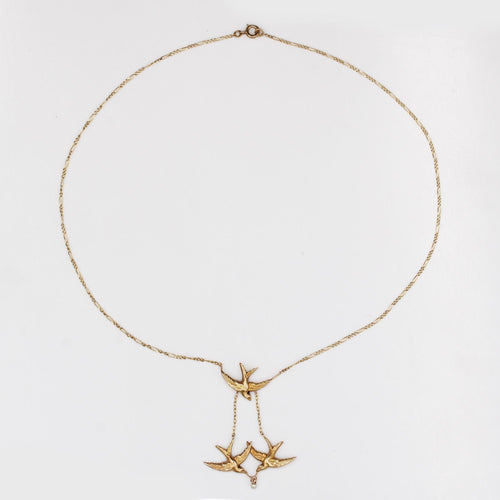 Collier Collier ancien en or hirondelles 58 Facettes 23-365