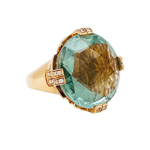 Bague 48 Bague Bulgari, "Parentesi Cocktail", prasiolite, diamants. 58 Facettes 30941