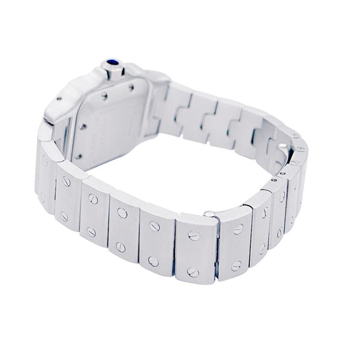 Montre Montre Cartier, "Santos Galbée", acier. 58 Facettes 32677