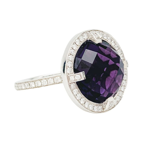 Bague 52 Bague Chaumet, "Attrape-moi...si tu m'aimes", or blanc, améthyste, diamants. 58 Facettes 31781