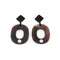 Boucles d'oreilles Hermès - Boucles d'Oreille "Isthme" en corne et argent 58 Facettes 1