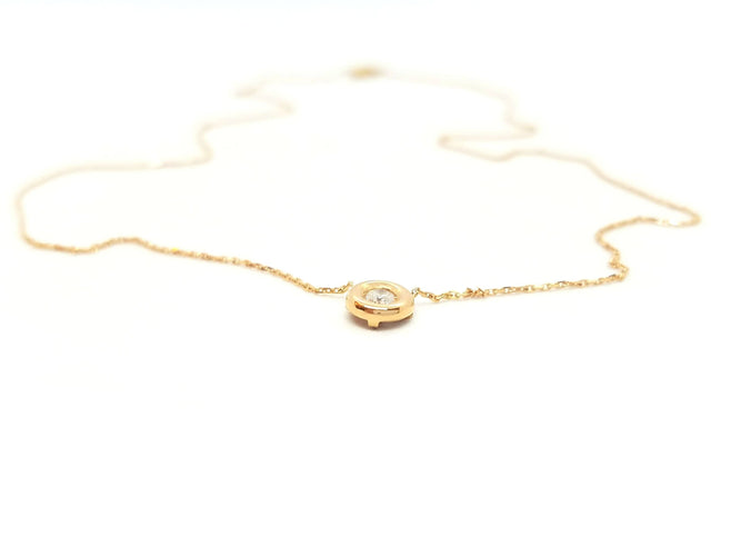 Collier Collier Or rose Diamant 58 Facettes 579121RV