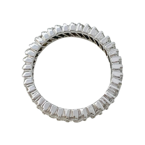 Bague 55.5 Bague en or blanc, diamants baguettes. 58 Facettes 31280
