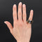 Bague 47 Bague tank saphir diamants noeud 58 Facettes 21-756