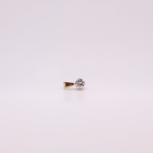 Pendentif Pendentif Solitaire diamant or jaune 4 griffes 58 Facettes