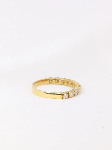 Bague 57 Demi-Alliance américaine diamants 0,88 ct 58 Facettes J113