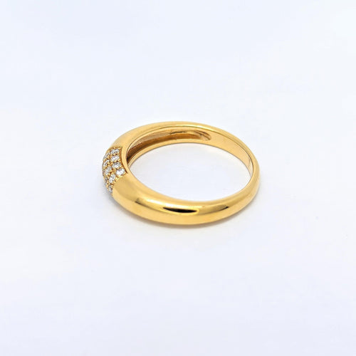 Bague Bague Jonc or jaune et diamants 58 Facettes 27306