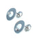 Boucles d'oreilles DINH VAN. Paire de boucles d’oreilles Cible or blanc et diamants 58 Facettes