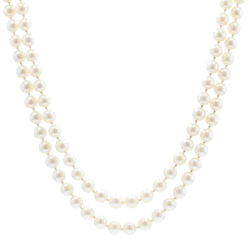 Collier Collier de perles blanches double rang 58 Facettes 21-129