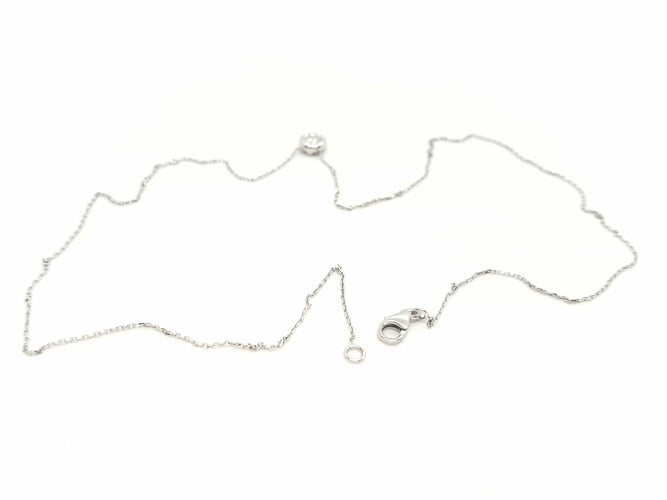 Collier Collier Or blanc Diamant 58 Facettes 579108RV