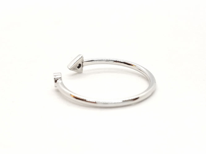 Bague 56 Bague Toi et Moi Or blanc Diamant 58 Facettes 579289RV