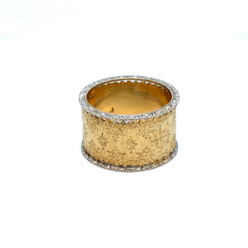 Bague 54-55 Bague en or gravé Mario Buccellati 58 Facettes