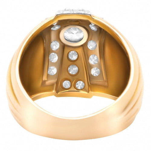 Bague 51 Bague Godronnée or jaune diamants 58 Facettes 61E00304
