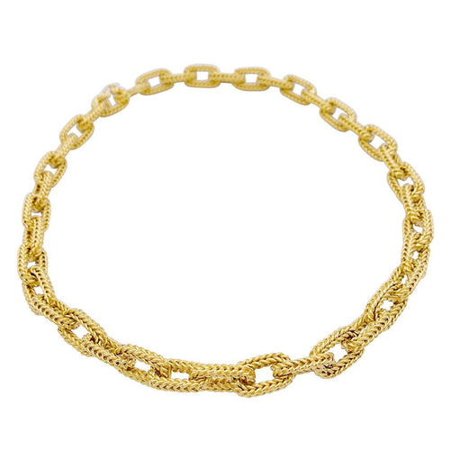 Collier Collier or jaune, maille marine. 58 Facettes 32842