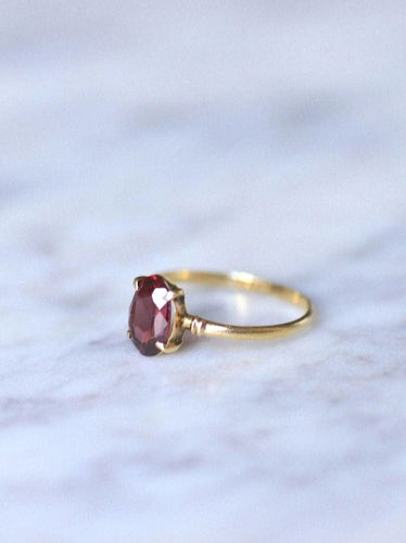 Bague or et grenat 58 Facettes