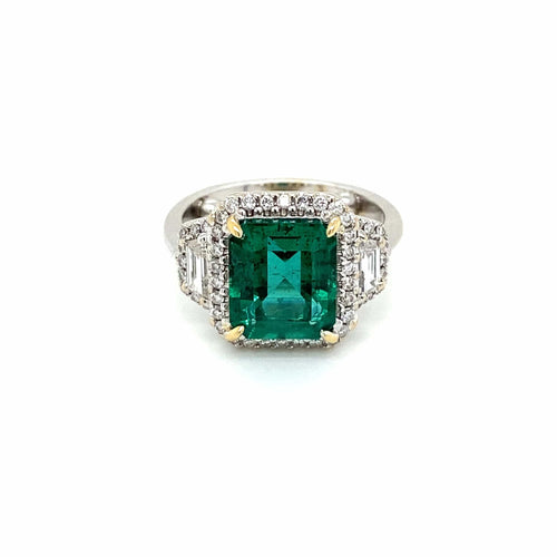 Bague Bague Or Diamants Emeraude 58 Facettes